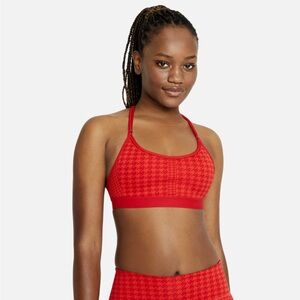 Nike Icon Houndstooth Red Sports Bra Size L